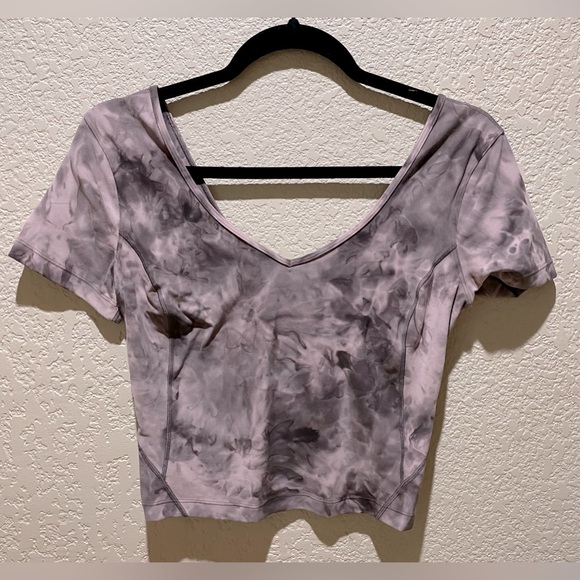 NWT Lululemon Align T-Shirt Diamond Dye Mink Berry Grey Size 6 - Picture 5 of 10